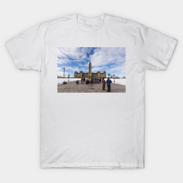 Canada's Parliament buildings in Ottawa T-Shirt by josefpittner